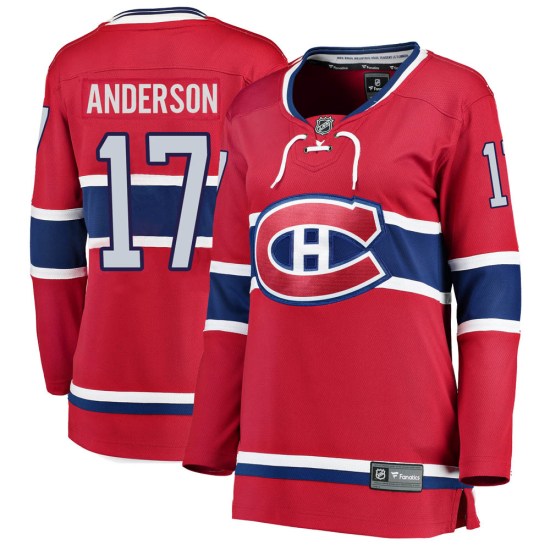 Josh Anderson Montreal Canadiens Women's Breakaway Home Fanatics Branded Jersey - Red