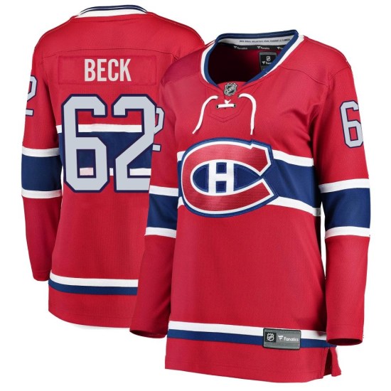 Owen Beck Montreal Canadiens Women's Breakaway Home Fanatics Branded Jersey - Red