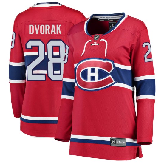 Christian Dvorak Montreal Canadiens Women's Breakaway Home Fanatics Branded Jersey - Red