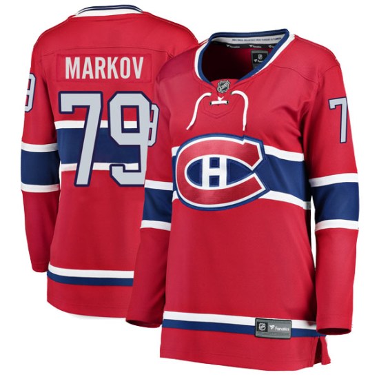 Andrei Markov Montreal Canadiens Women's Breakaway Home Fanatics Branded Jersey - Red