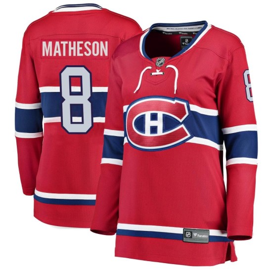 Mike Matheson Montreal Canadiens Women's Breakaway Home Fanatics Branded Jersey - Red