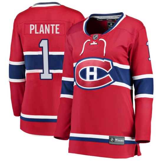 Jacques Plante Montreal Canadiens Women's Breakaway Home Fanatics Branded Jersey - Red