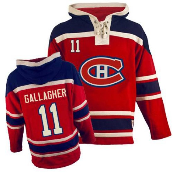Brendan Gallagher Montreal Canadiens Youth Premier Old Time Hockey Sawyer Hooded Sweatshirt - Red